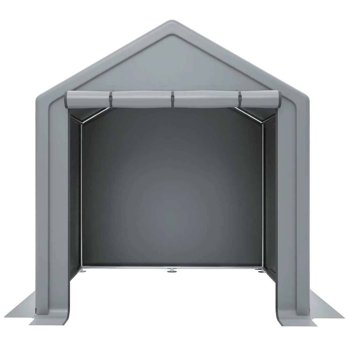 Abri de garage 190 × 170 × 200 cm, structure tubulaire en acier galvanisé, bâche PE 170 g/m², porte enroulable avec fermeture éclair, imperméable