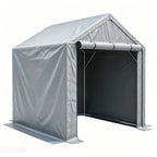 Abri à vélos 190 x 170 x 200 cm, structure tubulaire en acier galvanisé, bâche PE imperméable 170 g/m², porte sectionnelle, gris foncé