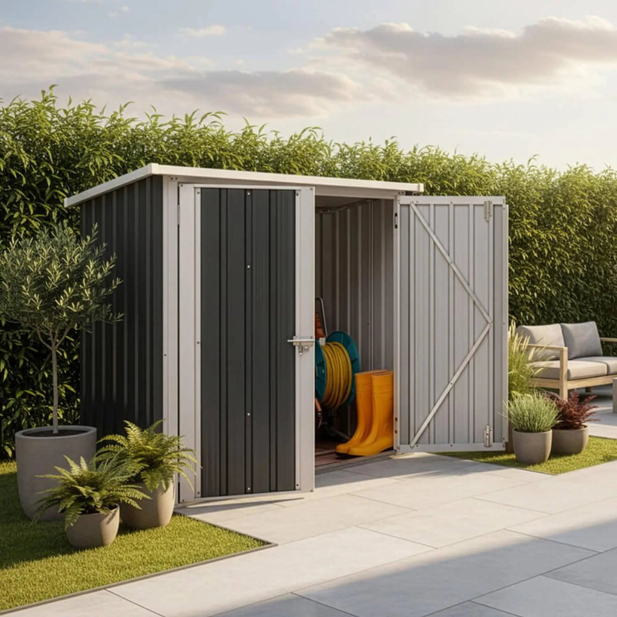 Abri de jardin - Taille : XXS - Dimensions : 147 x 86 x 134 cm, Surface intérieure : 1 m², fondations comprises | Abri de jardin, Remise à outils, Armoire de jardin