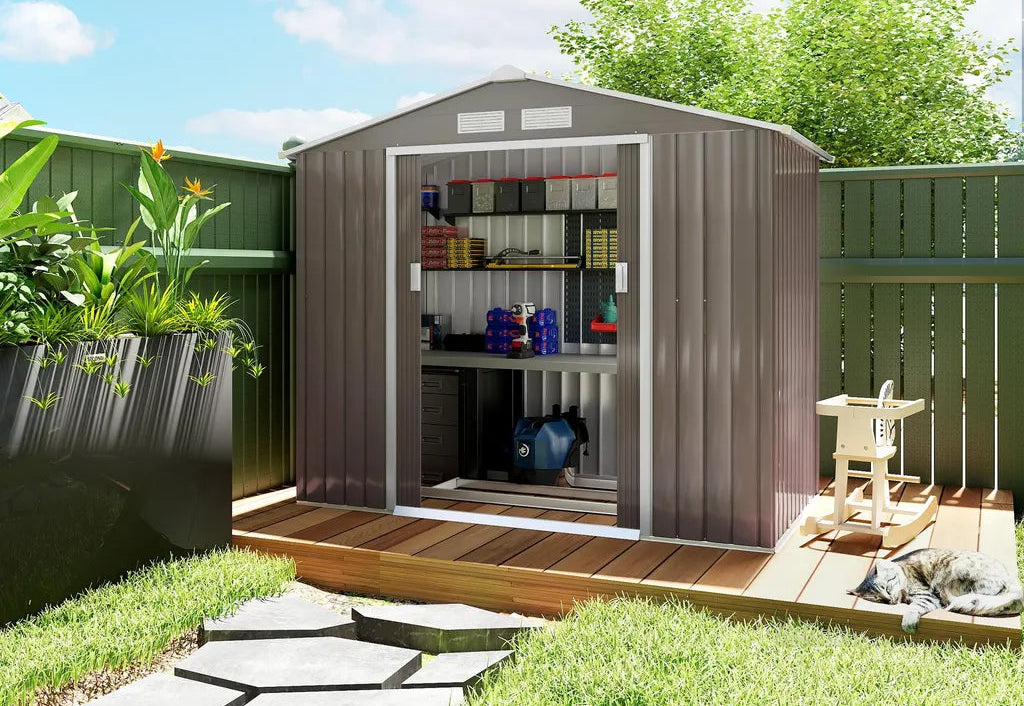 Abri de jardin avec structure de base, abri à outils, cabane de jardin, abri en acier