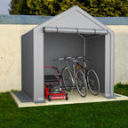 Abri de garage 190 × 170 × 200 cm, structure tubulaire en acier galvanisé, bâche PE 170 g/m², porte enroulable avec fermeture éclair, imperméable