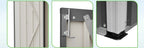 Abri de jardin 154 x 83 x 180 cm en tôle d'acier galvanisée, avec ouvertures de ventilation, fondation métallique et porte verrouillable, pour outils de jardin et vélos, gris