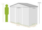 Abri de jardin avec structure de base, abri à outils, cabane de jardin, abri en acier