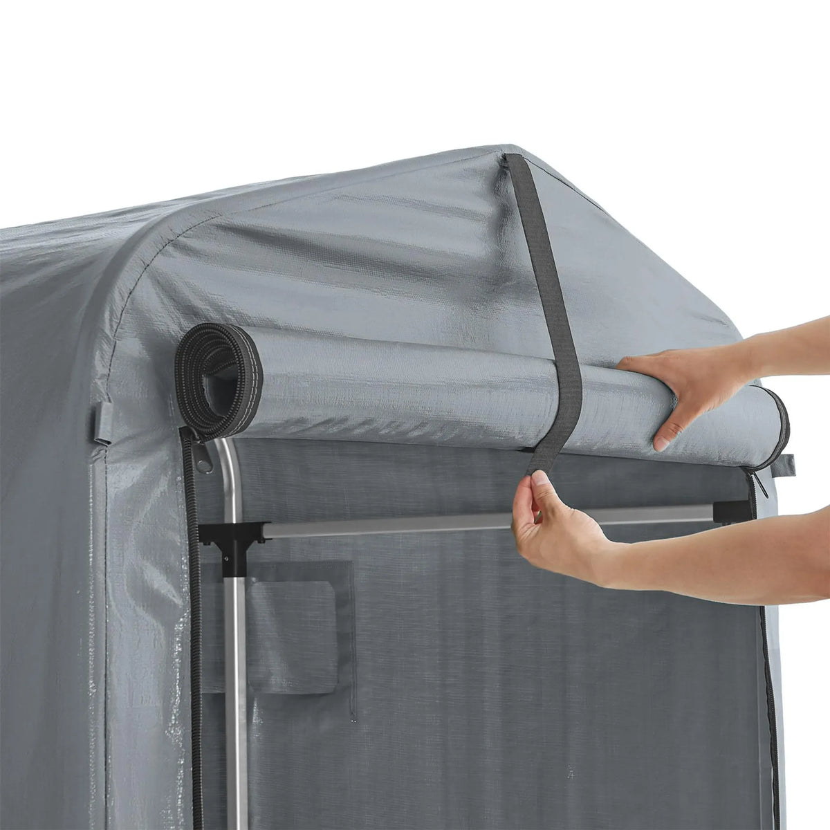 Abri à vélos résistant aux intempéries, abri de jardin, garage pour 1 à 2 vélos, tente de protection UV, abri à vélos pour la protection contre la pluie KLS11-DG