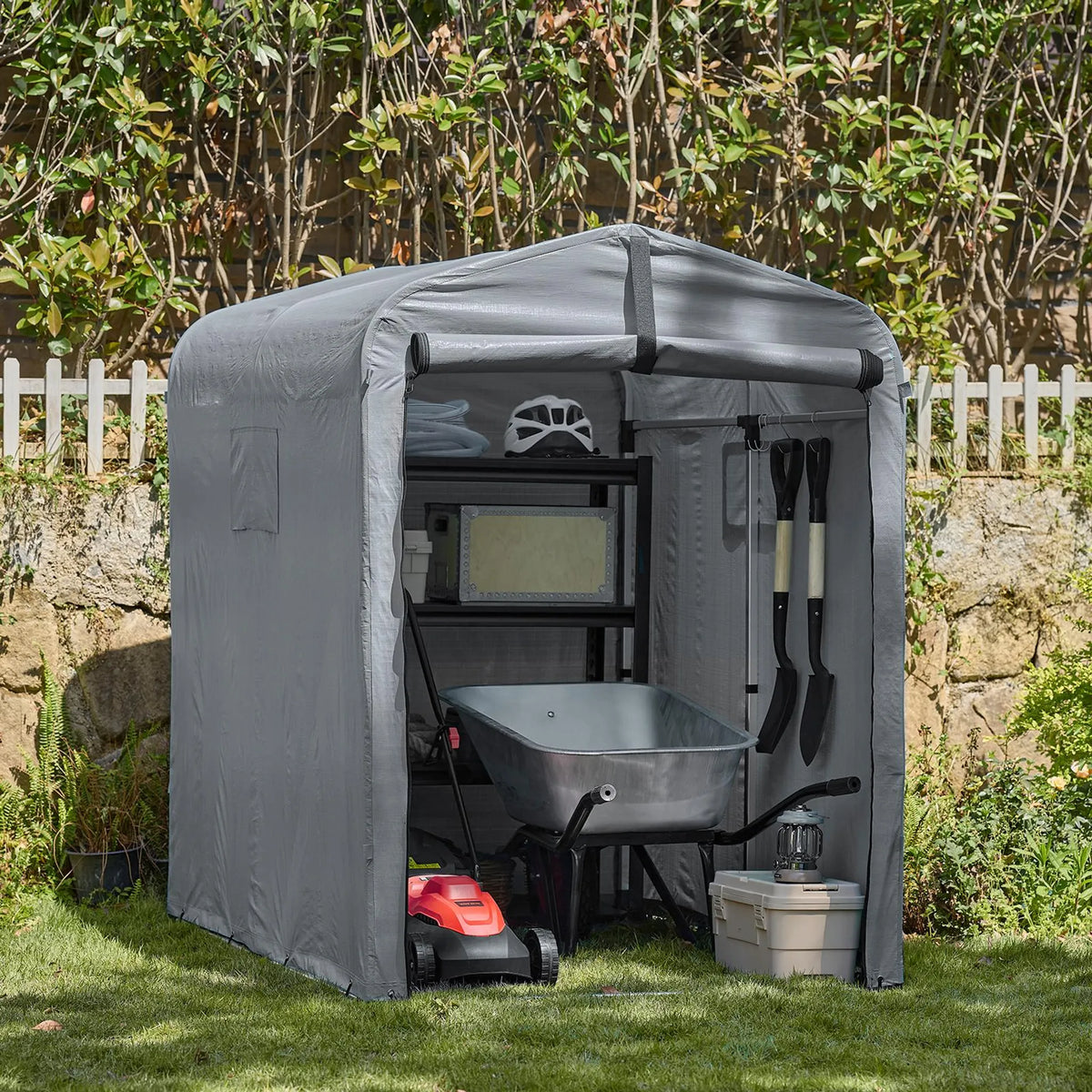 Abri à vélos résistant aux intempéries, abri de jardin, garage pour 1 à 2 vélos, tente de protection UV, abri à vélos pour la protection contre la pluie KLS11-DG