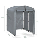 Abri à vélos résistant aux intempéries, abri de jardin, garage pour 1 à 2 vélos, tente de protection UV, abri à vélos pour la protection contre la pluie KLS11-DG